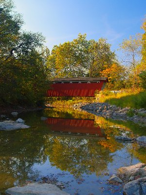 Everett Road Bridge in Fall, Cuyahoga National Park, Ohio