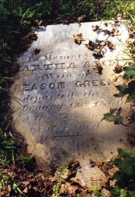 Headstone of Martha Ann Green