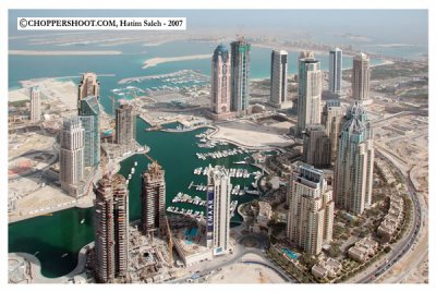 the Beautiful Marina Walk - Dubai Aerial Images