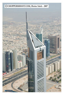 EMirates tower close up - Dubai Aerial Images