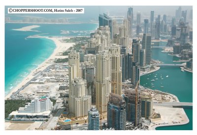 JBR with beach - Dubai Aerial Images