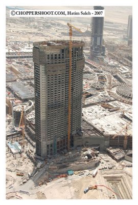 Building under construction in Business Bay - Dubai Aerial Images