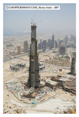 Burj Dubai standing tall - Dubai Aerial Images