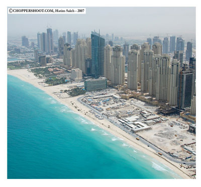 New defined beach at Dubai Marina - Dubai Aerial Images