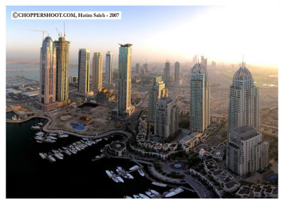 Morning at Marina Walk - Dubai Aerial Images