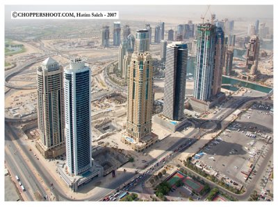 pretty buildings in Dubai Marina - Dubai Aerial Images