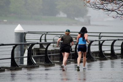 running in the rain