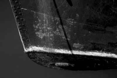 Detail of an old ship in the port