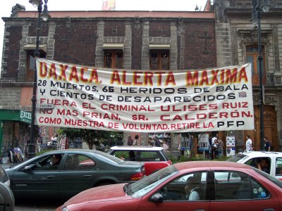 Oaxaca agitation in DF