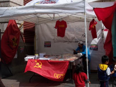 Mexican Communist Party tianguis on Donceles, DF