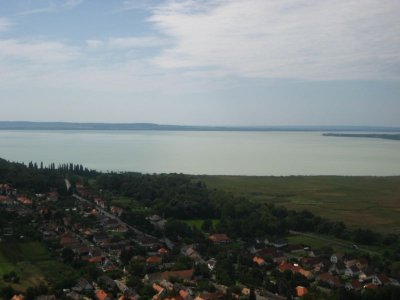 view from Szigliget Castle Ruins