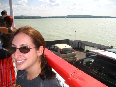 Ferry across Lake Balaton (the little Fiat in the back is mine)