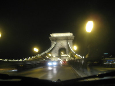 driving home across the Chain Bridge