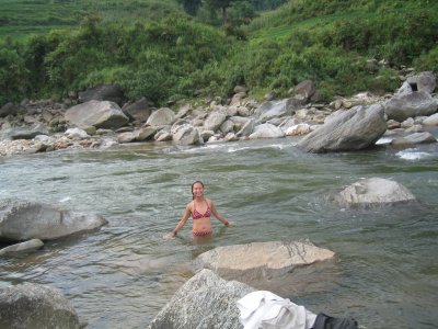 Chilling in the river