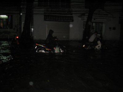 Flood outside my Hanoi hotel