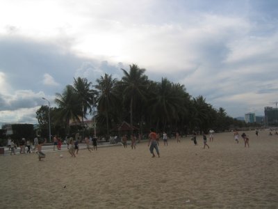 Soccer on beach in Nha Trang