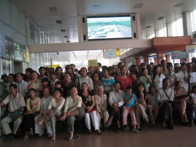 Tan Son Nhat Airport (Saigon) where families meet people coming off of plane