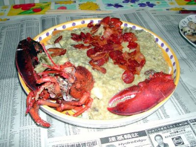 lobster risotto with Portugal sausage