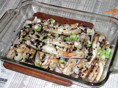 soya bean & garlic steamed clam