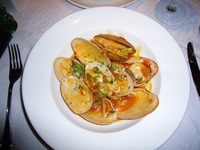 fried clams with tomato chilli sauce