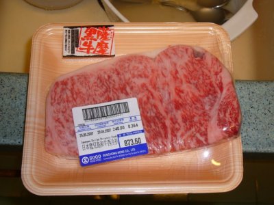 Kobe steak from Kagoshima, do u c the price, it's the most expensive one I bought so far