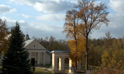 church in Horyniec's sunset
