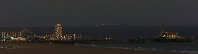 Santa Monica pier at dusk