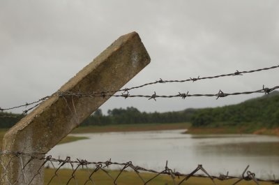 Lake and Barbed Wire