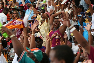 West Indian Fans doing the wave