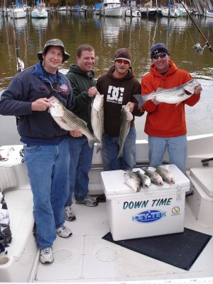 11/6/2006 - King Charter - Just Braggin' on a nice limit of Stripers