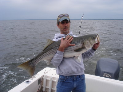 5/3/2007 Richards Charter -  Steve with Top Striper 45