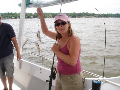 7/13/2007 - Freeman Charter - Sara with a double on perch