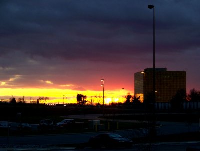 Sunset over the Gold Building
