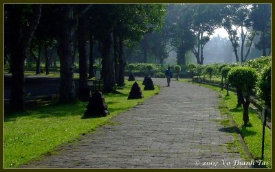 Morning walk to Borobudur
