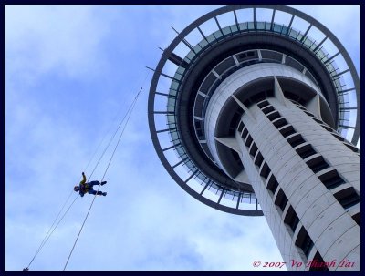 Sky jump from Sky Tower, Auckland