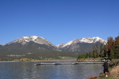 Dillon Reservoir and mountains