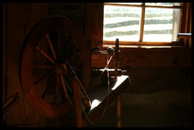 Spinning Wheel Waits for Wool