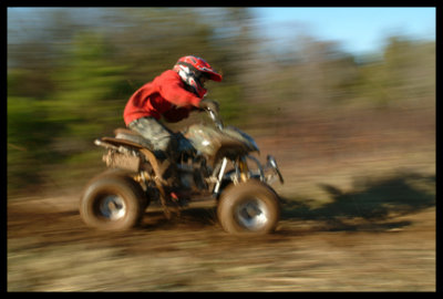 Gaither flies through the mud