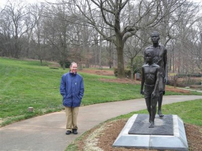 Rafe and River Blindness statue