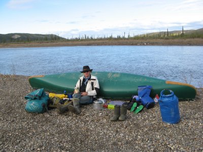 Cooking behind boat: wind break