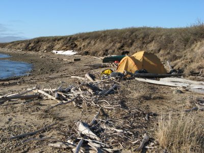 Much nicer camp, now on Wood Bay