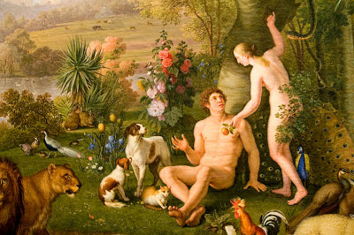 Pinacoteca, detail of Peter Wenzel's Adam and Eve