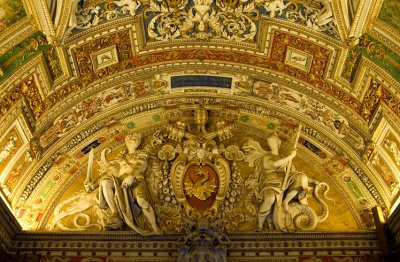 Vatican museums, decorated ceiling