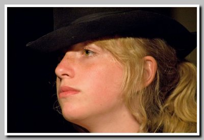 portrait with hat