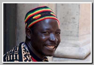 street musician from Senegal
