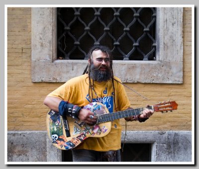 Rome, street musician