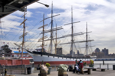 schooner near Brooklyn Bridge