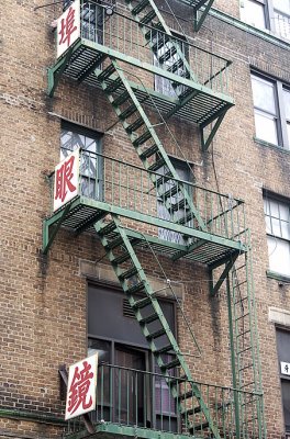 fire escapes in Chinatown