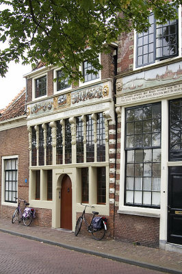 Hoorn. North-Holland: houses near harbor