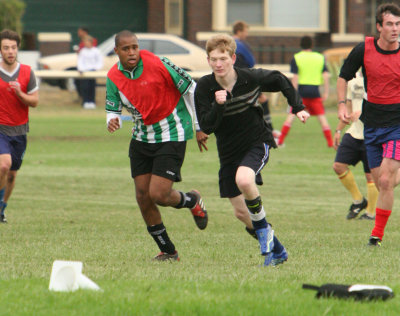 Matt playing soccer